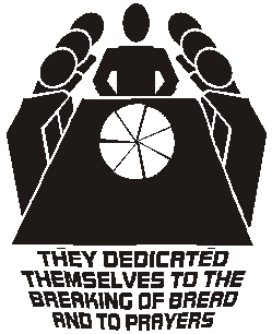 The dedicated themselves to the breaking of the bread and to prayer.